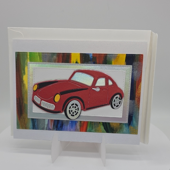 Red Vintage Car Design Birthday Card - Picture 5 of 6